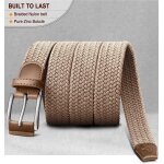 Tzf - ceinture homme, tresse de golf ceinture tissus femme et homme ceinture elastique 35mm