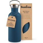 Tzf - gourde 1l inox, gourde 1 litre bleue, gourde sport non - isotherme, gourde inox 1l, bouteille d`eau ...