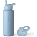 Tzf - gourde isotherme 1l - gourde inox avec paille et ouverture pour boire - etanche, sans bpa, reutilisable ...