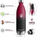 Tzf - gourde isotherme 1l, gourde inox réutilisable, bouteille sans bpa, anti fuite, bouteille isotherme ... Tzf - gourde isotherme 1l, gourde inox réutilisable, bouteille sans bpa, anti fuite, bouteille isotherme ...