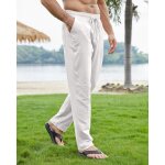 Tzf - pantalon coton lin homme décontractés de plage léger eté casual yoga pants avec cordon elastique ... Tzf - pantalon coton lin homme décontractés de plage léger eté casual yoga pants avec cordon elastique ...