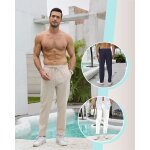 Tzf - pantalon coton lin homme décontractés de plage léger eté casual yoga pants avec cordon elastique ... Tzf - pantalon coton lin homme décontractés de plage léger eté casual yoga pants avec cordon elastique ...