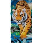 Tzf - serviette de bain douce grande taille 150 x 74 cm en coton absorbant serviette de bain pour la ...