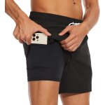 Tzf - short de bain pour homme 2 en 1 avec boxer doublé pour homme avec doublure de compression short ... Tzf - short de bain pour homme 2 en 1 avec boxer doublé pour homme avec doublure de compression short ...