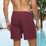 Tzf - shorts de bain homme etanche schage rapide 2 en 1 maillot homme avec doublure de compression