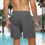 Tzf - shorts de bain homme etanche schage rapide 2 en 1 maillot homme avec doublure de compression