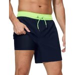 Tzf - shorts de bain homme etanche schage rapide 2 en 1 maillot homme avec doublure de compression