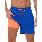 Tzf - shorts de bain homme etanche schage rapide 2 en 1 maillot homme avec doublure de compression