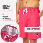 Tzf - short de bain homme, séchage rapide avec filet intérieur, maillot de bain homme piscine, poches ... Tzf - short de bain homme, séchage rapide avec filet intérieur, maillot de bain homme piscine, poches ...