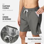 Tzf - short de bain homme, séchage rapide avec filet intérieur, maillot de bain homme piscine, poches ... Tzf - short de bain homme, séchage rapide avec filet intérieur, maillot de bain homme piscine, poches ...