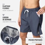 Tzf - short de bain homme, séchage rapide avec filet intérieur, maillot de bain homme piscine, poches ... Tzf - short de bain homme, séchage rapide avec filet intérieur, maillot de bain homme piscine, poches ...