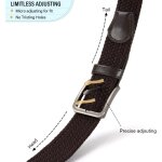 Tzf - unisex ceinture elastique homme, ceinture tresse extensible pour hommes et femmes, ceinture de ...