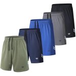Ulteronixshop - lot de 5 shorts de sport pour homme avec poches et taille elastique, s�chage rapide, ...