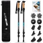 Ulteronixshop - b�tons de randonn�e extra l�ger avec poign�e en li�ge v�ritable baton de marche t�lescopiques ...