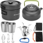 Ulteronixshop - kit de casseroles camping, 10pcs popotes de cuisine camping en aluminium, avec avec cafeti�re ...
