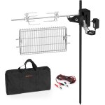 Ulteronixshop - onlyfire tournebroche set pour camping r�tisserie electrique, avec panier de r�tissoire, ...