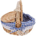 Ulteronixshop - panier de pique - nique en osier, couvercle a double ouverture, panier pour camping, ...