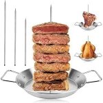 Ulteronixshop - piquet a kebab vertical avec 3 tailles de pics en acier inoxydable