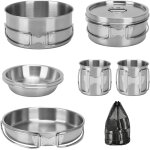 Ulteronixshop - sac a dos de camping, batterie de cuisine en acier inoxydable 304, mini kit de cuisine ...