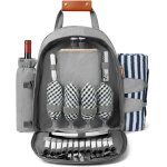 Ulteronixshop - sac a dos de pique - nique pour 4 personnes, avec compartiment isotherme et porte - vin, ...