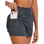 Ulteronixshop - short de course 2 en 1 pour femme avec poche zipp�e - short de bain pour entra�nement ...