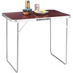 Ulteronixshop - table de camping pique - nique effet bois, structure en aluminium, syst�me pliable avec ...