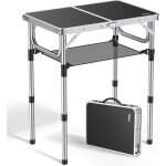 Ulteronixshop - table de camping pliante avec rangement net table de pique - nique portable 3 hauteur ...