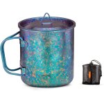 Ulteronixshop - tasse de camping, th�, caf� - ultra l�g�re et portable - 450 ml - poign�e pliable en ...