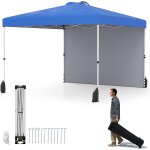 Ulteronixshop - tonnelle pliante 3 x 3 m avec paroi lat�rale et 4 sacs de sable, tente de r�ception avec ...