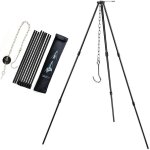 Ulteronixshop - tr�pied de cuisine en plein air pliant campfire griller grill grille stand camping fire ...