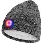 Unisexe led bonnet lampe frontale, usb rechargeable 4 led rouge et bleu lueur clignotant chapeau de course ...