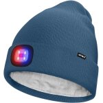 Unisexe led bonnet lampe frontale, usb rechargeable 4 led rouge et bleu lueur clignotant chapeau de course ...