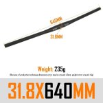 Uno - guidon plat droit / hirondelle en alliage d'aluminium pour vtt, pices de vlo, poigne de vlo, ...