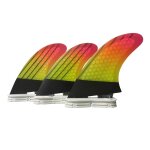 Upsure - palmes de surf fcs 2, 2 ailerons m, 3 pices par ensemble, en fibre de verre accent d'abeille ...