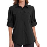 Utigh - chemisier femme chic elégant blouses upf 50 + protection solaire t - shirt chemise col en v avec ... Utigh - chemisier femme chic elégant blouses upf 50 + protection solaire t - shirt chemise col en v avec ...
