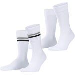 Utigh - homme tennis stripe 2 - pack chaussettes respirantes durables biologiques coton mi - mollet motif ...