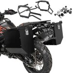 Valises lat�rales en aluminium - aprilia tuareg 660 / rally 22 - 25 - 40l - support inclus - noir