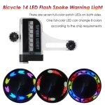 Valve de roue de pneu de vlo de vlo 14 led flash rayon voyant d'avertissement lampe vlo rayon dcorations ...
