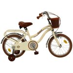 Velo 16 pouces vintage enfant fille panier beige hollandais Velo 16 pouces vintage enfant fille panier beige hollandais
