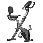 Vélo d'appartement pliable 3 en 1 - 8 niveaux de résistance réglables - volant d'inertie 2, 5kg - ecran ... Vélo d'appartement pliable 3 en 1 - 8 niveaux de résistance réglables - volant d'inertie 2, 5kg - ecran ...