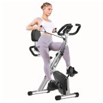Vlo d'appartement pliable - velo d appartement avec moniteur lcd et mesure du pouls manuel - 8 niveaux ...