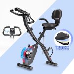 Vlo d'appartement pliable - x bike - dossier avec bandes rsistance pour les bras - 16niveaux rsistance ...