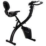 Vlo d'appartement pliant 8 niveaux de rsistance magntique dossier selle rglable poignes ergonomiques ...