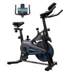 V�lo d'appartement qk116c ergom�tre avec ecran lcd et support pour tablette roue 8kg r�sistance magn�tique ...