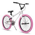 V�lo bmx 24 pouces enfant joystar ¿ freestyle filles 8 - 12 ans, d�butant, cadre acier, pegs, pneus ...
