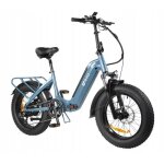 Vlo electrique dyu ff500 pliable 14ah 32km / h 48v 500w 80km roue aluminium 20  bleu