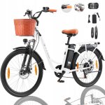 Vlo electrique pour femmes - t26 - roues 26 ; - moteur 250w - batterie 36v 14. 5ah - shimano 6 speed ...
