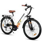 V�lo electrique hiland 26 pouces 250w, 7 vitesses, batterie 36v 10, 4ah, unisexe, cadre en acier, freins ...