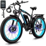 Vlo electrique keteles k800, moteur double 2 * 1000w, batterie 48v23ah, pneus fat 26 * 4. 0'', suspension ...