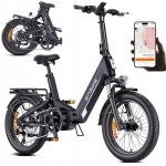 V�lo electrique pliant urbain engwe l20 3. 0 pro, 250w, 25 km / h, 100 nm, moteur central, suspension ...